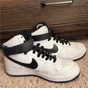 Nike Black and White High-Top Sneakers